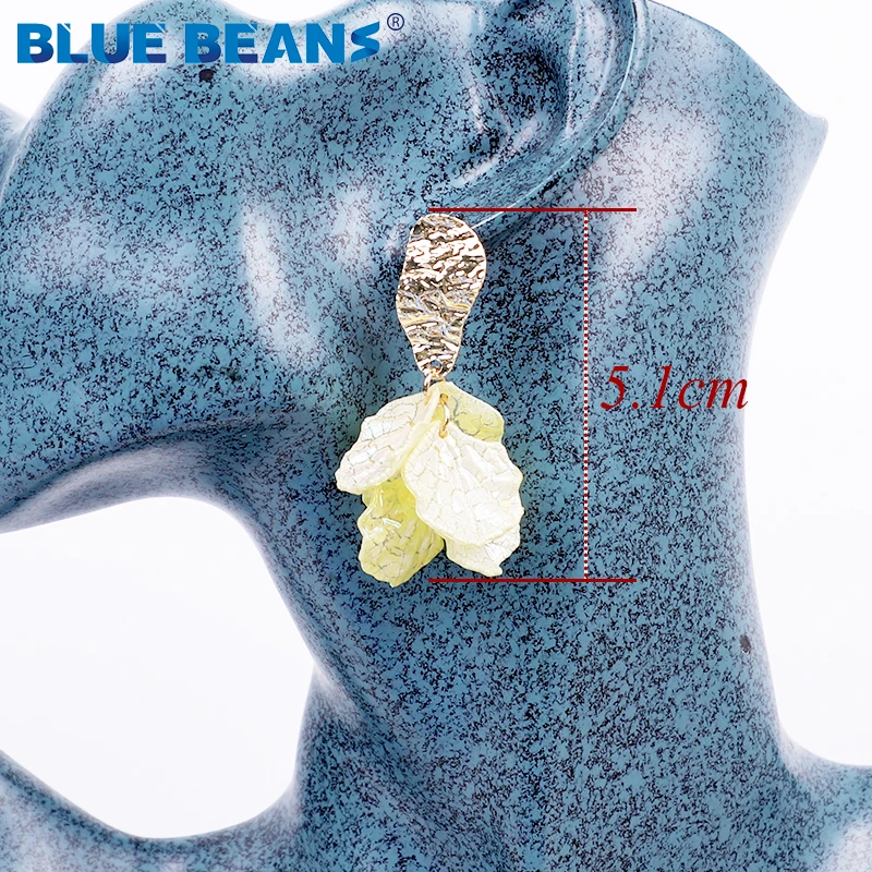 BLUE BEANS Small Flower Earrings Girls Fashion For Women Statement Drop Jewelry Punk Minimalist Earings Cute | Украшения и
