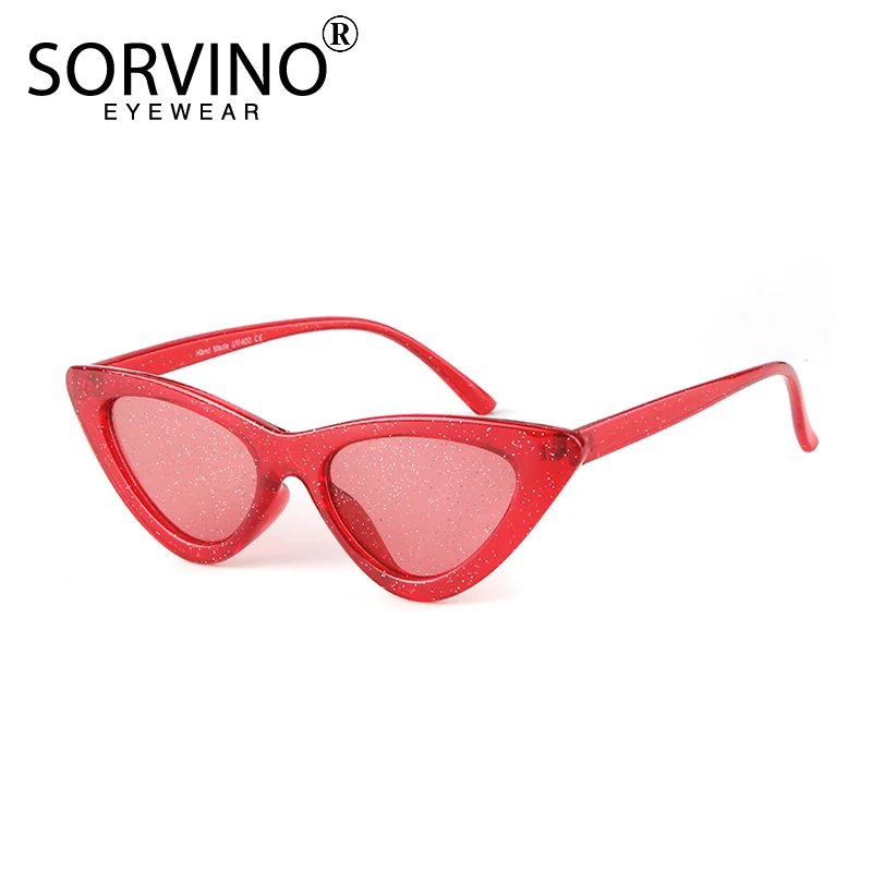 Классические хрустальные солнцезащитные очки кошачий глаз для женщин и мужчин