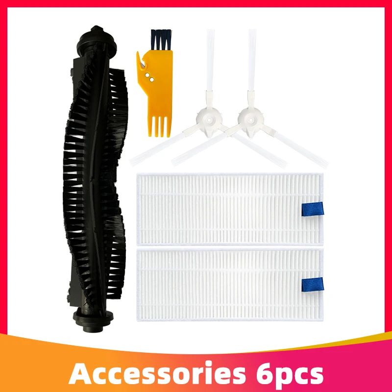 

Подходит для ( 360 S6 / Tefal Rowenta X-plorer Serie 75 Animal ) Основная щетка, боковая щетка, фильтр, швабра, запасные части для робота-пылесоса