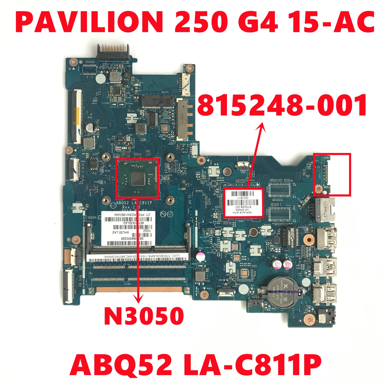 Материнская плата для ноутбука HP PAVILION 815248 G4 15-AC 815248-501 815248-601 | Компьютеры и офис