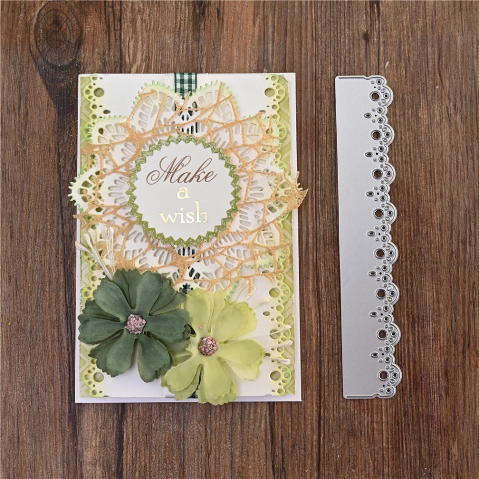 Металлические Вырубные штампы кружевная Цветочная рамка сделай сам скрапбукинг