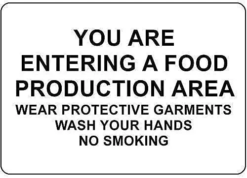 

AdriK Predrilled Holes for Easy mounting 8 x 12 Inch You are Entering A Food Production Area Living Chic Drinking Funny Metal