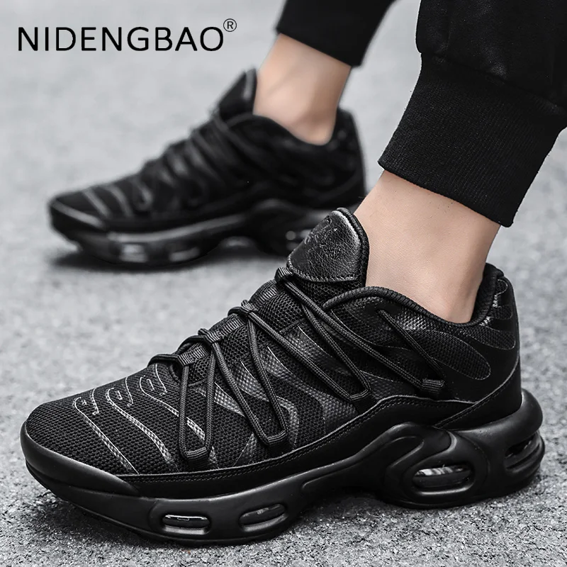 Air Cushion Running Shoes Men's Sneakers Breathable Damping Marathon Sports Shoes Gym Athletic Trainers Heighten Casual Footwear
