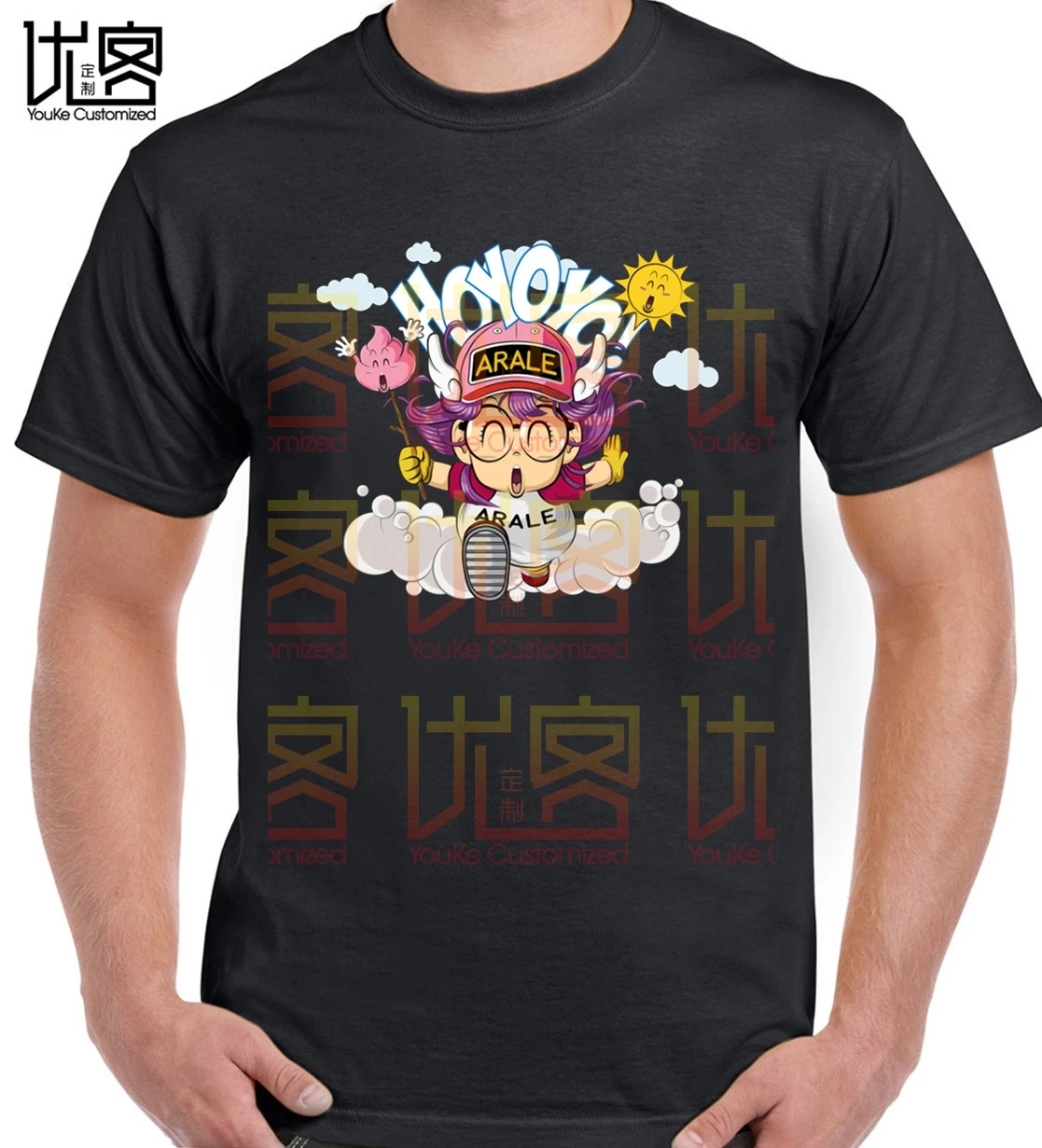 Классическая футболка в стиле аниме Dr. Slump Arale унисекс Popolare Del Cotone Fumetto|Мужские