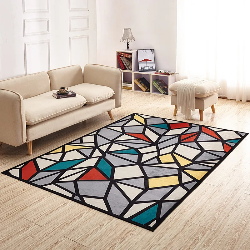 

European Carpets Light Luxury Abstract Bedroom Area Rugs Full Floor Mat Living Room Sofa Tea Table Carpet Floor Mat Alfombra