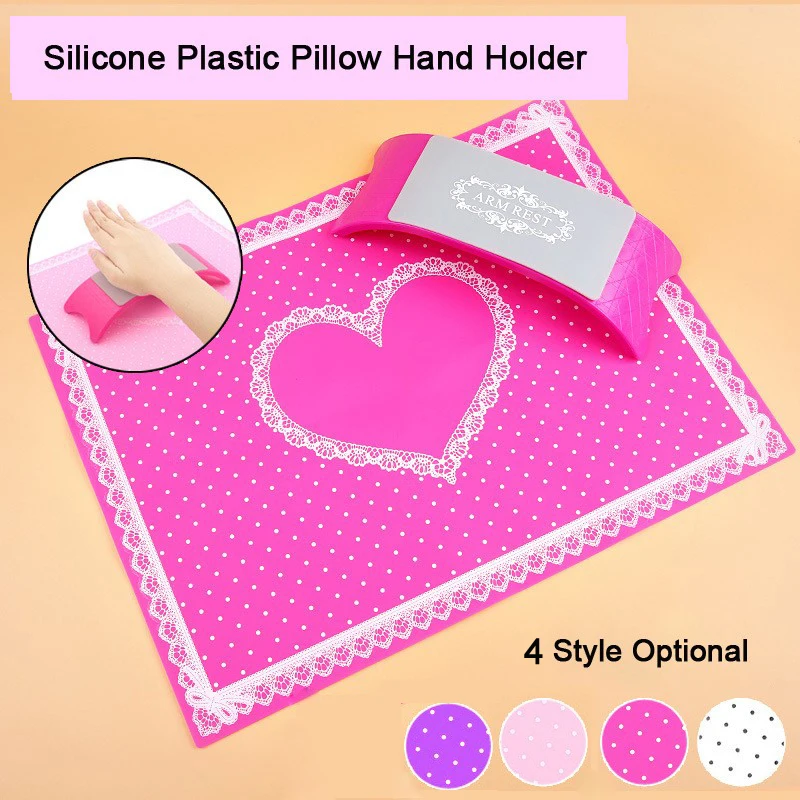 1 Набор силиконовых ковриков 4 цвета|nail art equipment|salon manicurehand holder |