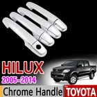 Хромированная крышка ручки для Toyota Hilux 2005-2014, обшивка AN10 AN20 AN30 SR5 2007 2008 2010 2013, аксессуары, наклейки, Стайлинг автомобиля