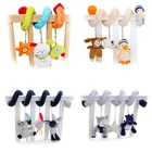 Подвесная Детская плюшевая игрушка в виде животных, мобильный телефон на кровать, колокольчик, обучающие игрушки для новорожденных, Музыкальная погремушка в виде овцы, детские подарки