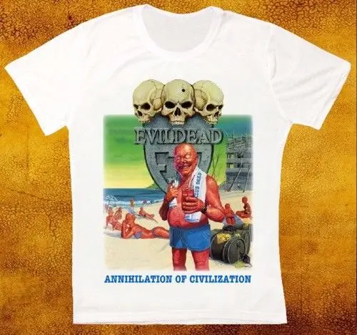 

EVILDEAD ANNIHILATION OF CIVILIZATION THRASH NUCLEAR ASSAULT UNISEX T SHIRT High Quality Custom Printed Tops Hipster T-Shirt