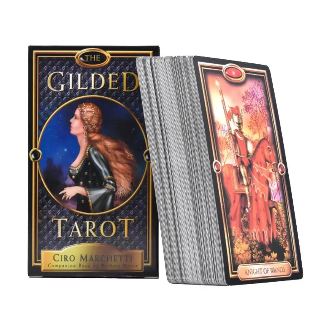 78 шт. позолоченный Таро справочное пособие таро игра игрушка гадания ораклы