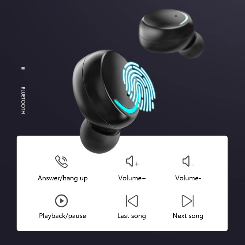 Новые наушники вкладыши TWS Bluetooth с микрофоном Touch Управление Беспроводной