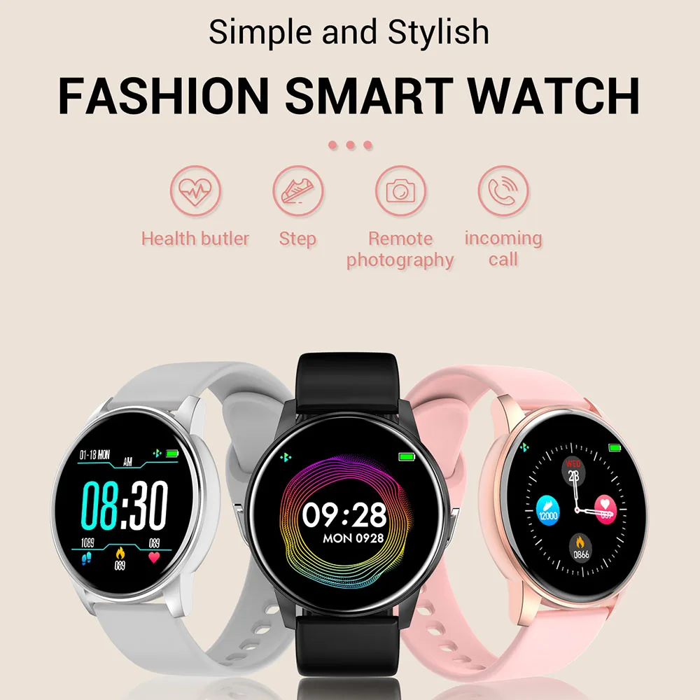 Смарт часы ZL01 для мужчин и женщин модные водонепроницаемые умные с функцией