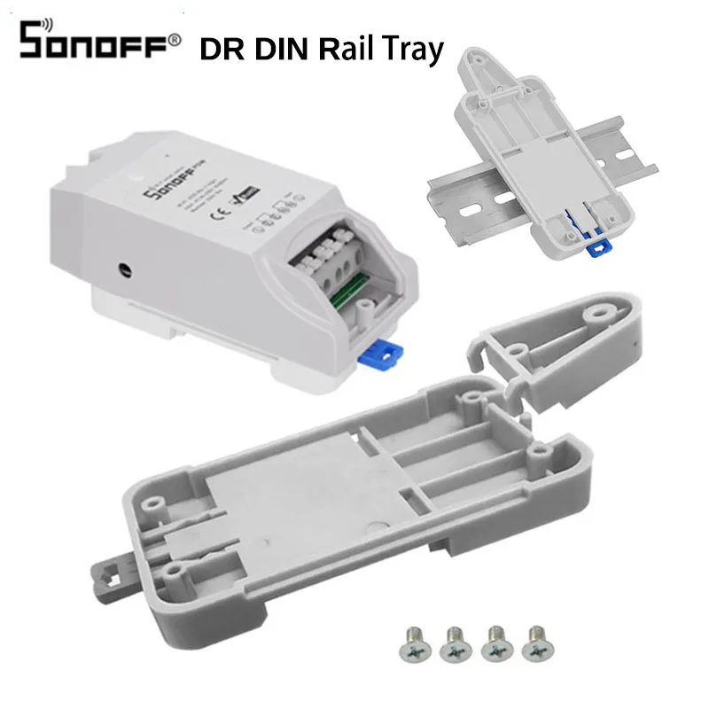 Регулируемое крепление на рельсе Sonoff DR DIN чехол держатель для умного дома с Wi Fi и
