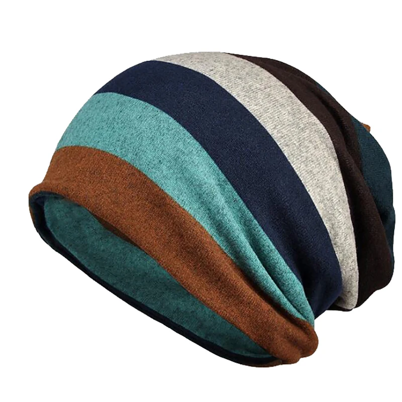 

Fashion Autumn Winter Beanie for Men Women Slouchy Hat Helmet Liner Cotton Sports Cycling Hat Breathable Chemo Cap Warm Thermal