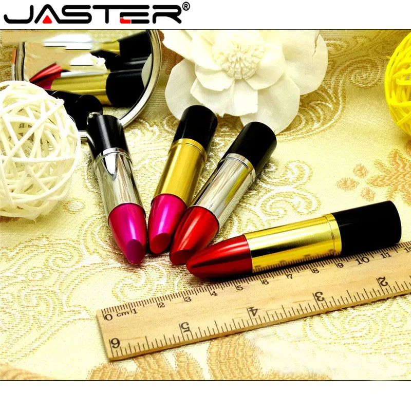 USB флеш накопитель JASTER металлическая помада подарок для девочки горячая