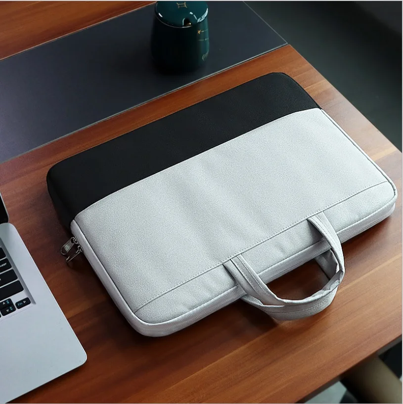 

13.3 14.1-15.4 Laptop Bag Waterproof Polyester Color Block Briefcase Pro Notebook Handbag