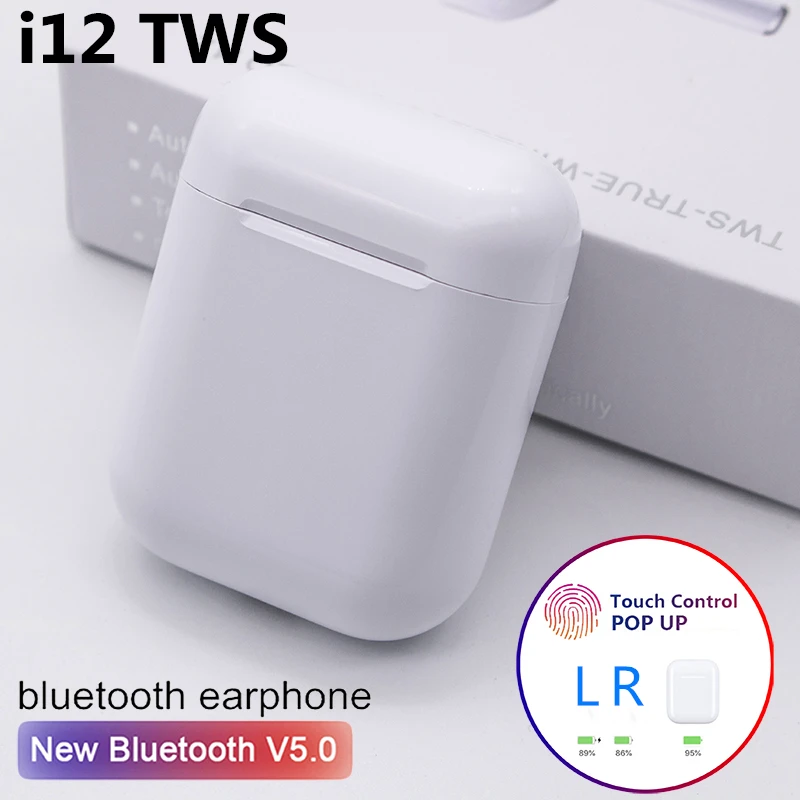 i12, TWS, беспроводные, Bluetooth 5,0, наушники, спортивные, с защитой от пота, наушники, сенсорные, портативные, наушники для i10, i20, TWS, i30, i60, i80