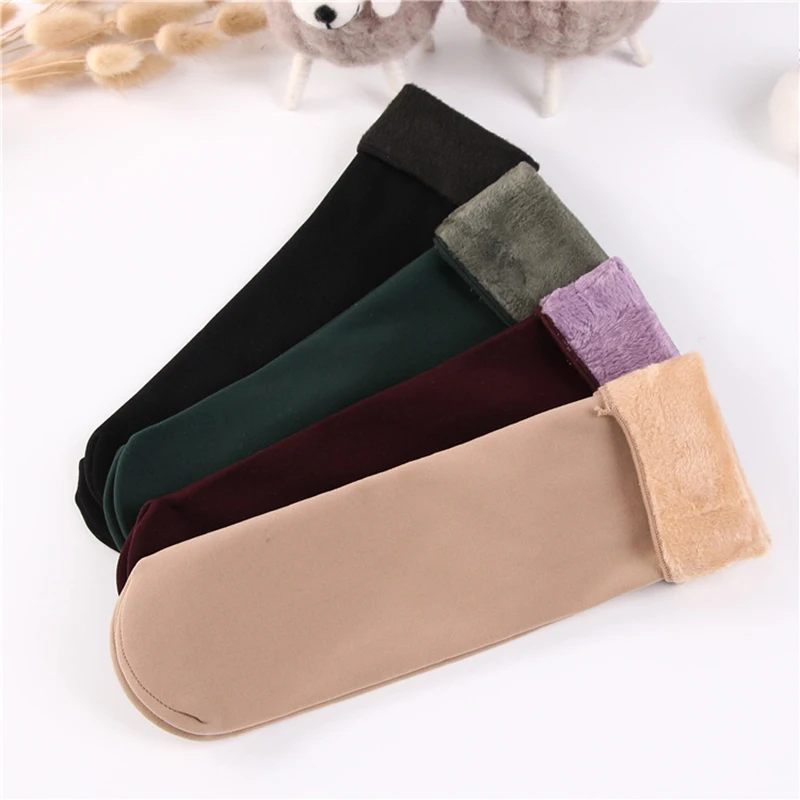 Warm Female Male Socks Thicken Thermal Wool Cashmere Snow Winter Unisex Seamless Velvet Boots Floor Sleeping | Женская одежда