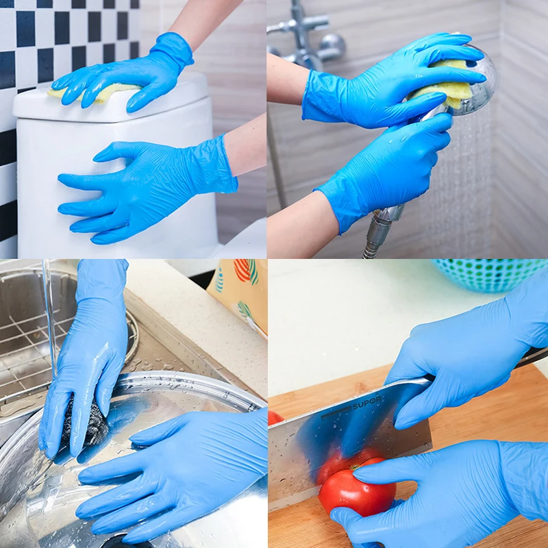 Одноразовые латексные перчатки 100 шт./лот универсальные рабочие для уборки