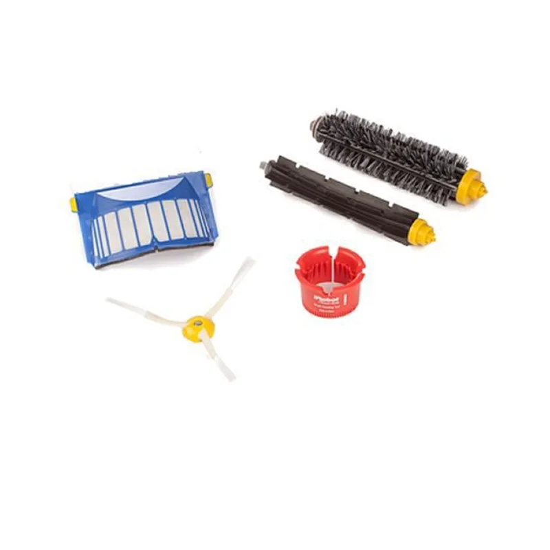 

Side Brush+Aerovac Filter+Bristle and Flexible Beater Brush + brush clean for iRobot Roomba 600 610 620 630 650 660