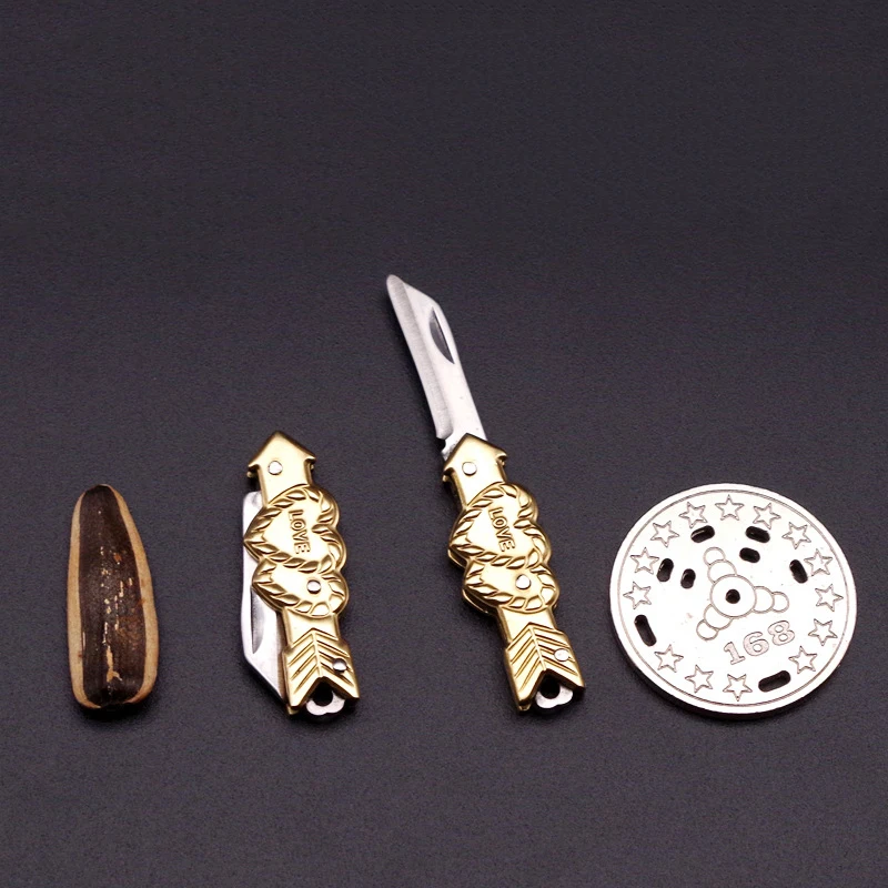 Portable Mini Pocket Knife Keychain Pendant Multifunctional Fruit Peeling Folding Stainless Steel Self-Defense Tool | Дом и сад