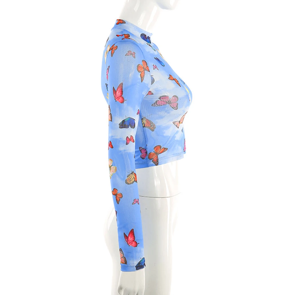 Модные женские туфли с бабочкой из прозрачной сетки Прозрачное нижнее белье кроп