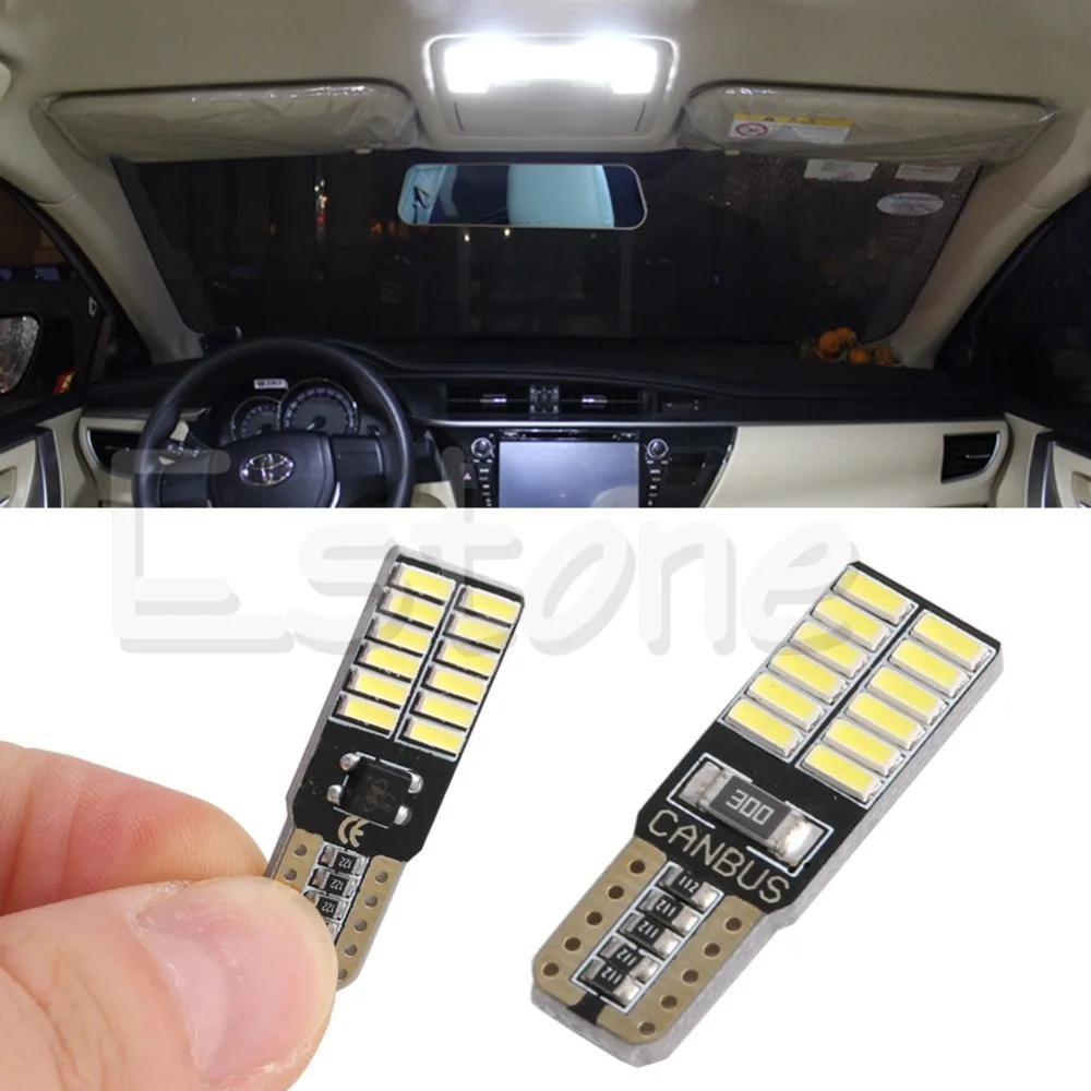 1 шт. белый 24 SMD 4014 светодиодный светильник Лампы Canbus без ошибок 194 W5W