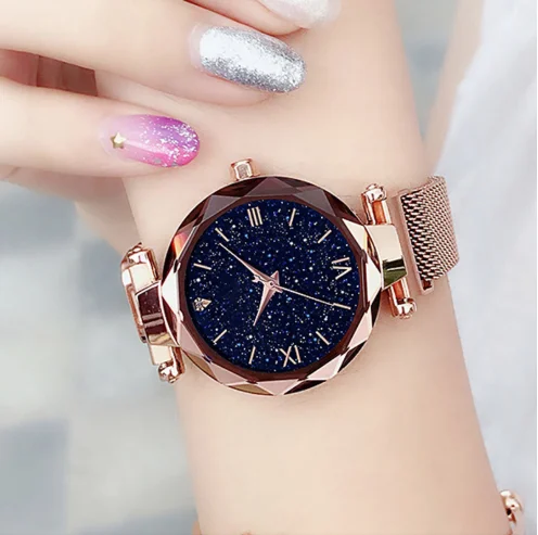 

Free Shipping Women Watches Luxury Starry Sky Magnetic Ladies Watch Quartz Wristwatch Waterproof Clock relogio feminino 2019