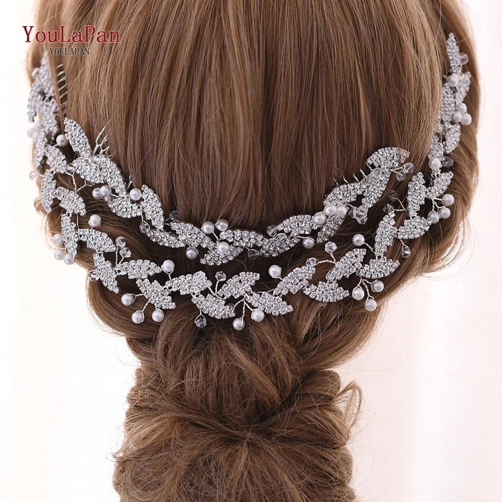 TOPQUEEN HP251 Свадебная расческа для волос бижутерия серебряные Свадебные Заколки