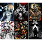 5D DIY алмазная живопись ужасов характер его надувной шарик с клоуном убийца Полный Сверла Вышивка крестом мозаика ремесла домашнего декора подарок