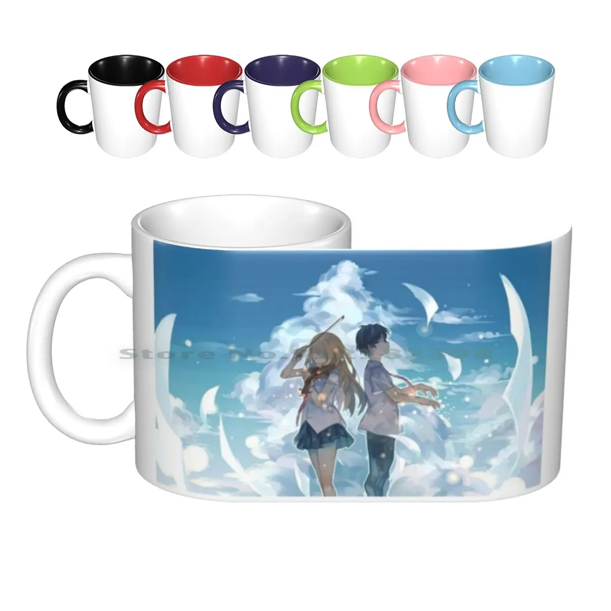 

Your Lie In April Ceramic Mugs Coffee Cups Milk Tea Mug Your Lie In April Anime Shigatsu Wa Kimi No Uso Creative Trending