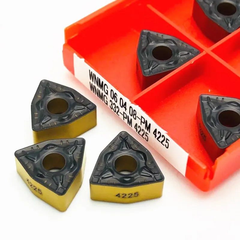 

10 pieces WNMG060408 pm 4225 high-quality cylindrical carbide tool lathe tool alloy insert turning tool WNMG 060408 cutting tool