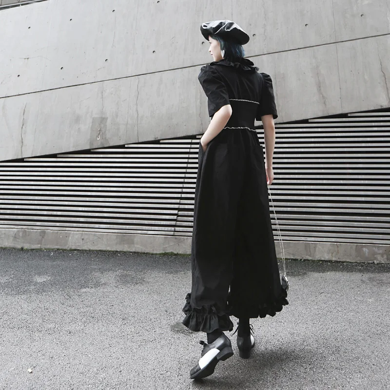 GETSPRING Для женщин комбинезон с оборками тряпичная кукла воротник хлопковый s