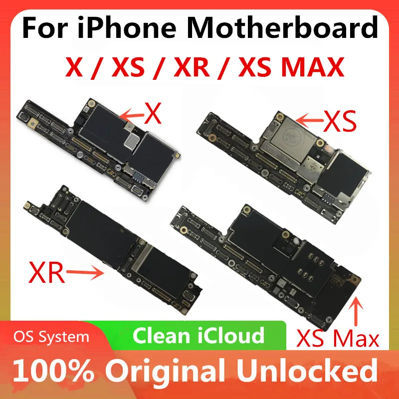 Материнская плата Clean ICloud для IPhone X XS XR MAX без Face ID полностью