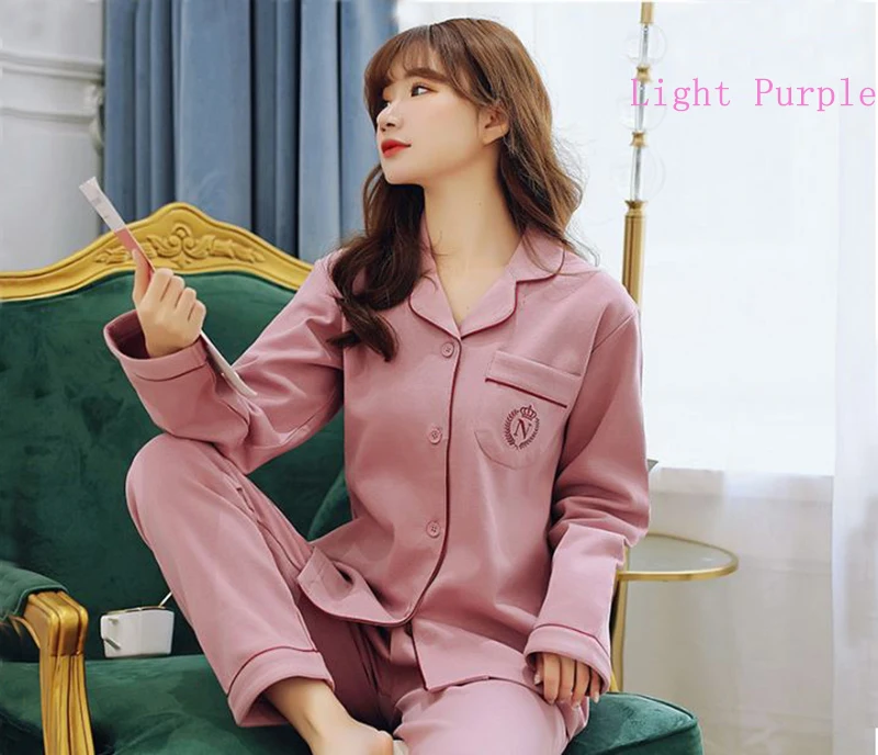 

2020 Home Service Girls Spring and Autumn Thin Section Cotton Warm Pajamas Students Cute Korean Comfortable Cardigan Suit