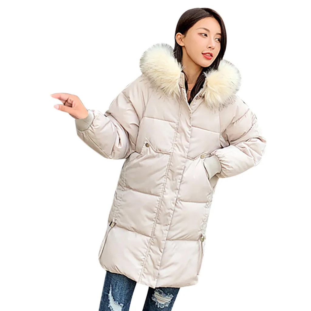 

JAYCOSIN Winter Coat Women Women Solid Casual Thicker Winter Warm Slim Down Jacket Coat Overcoat L501007