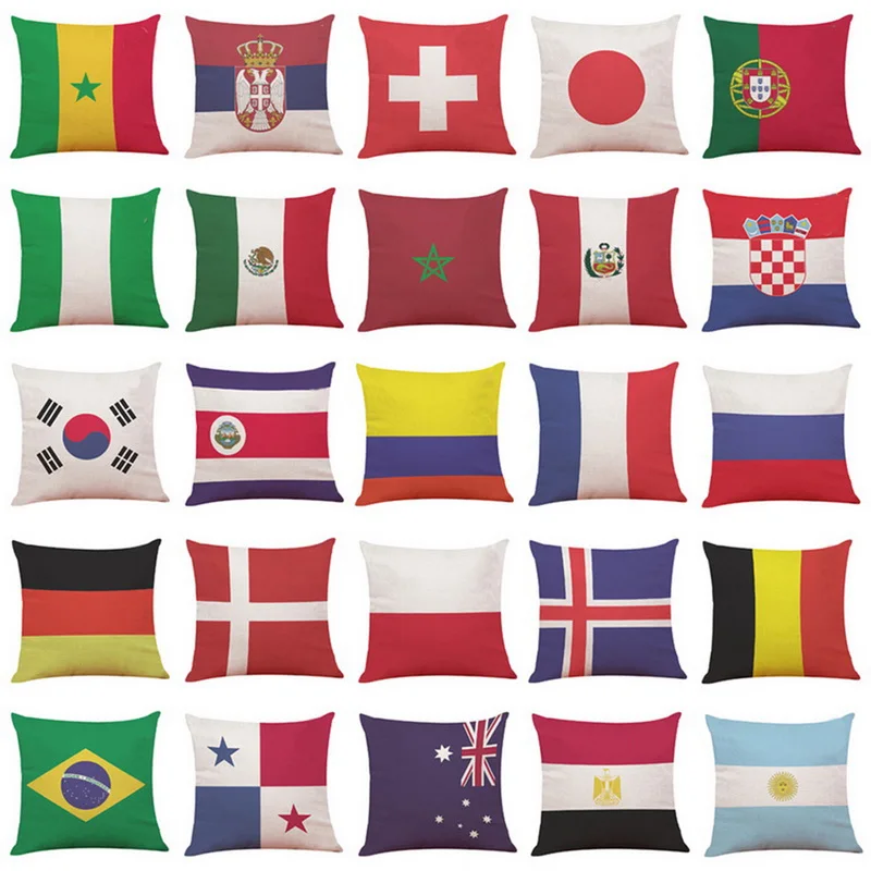 2018 модные аксессуары с национальным флагом Подушка Чехол подушки льняные и