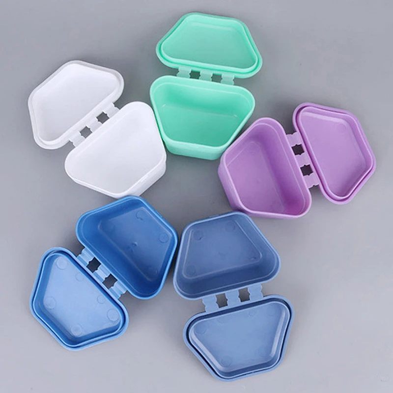 

1pc High Quanlity Denture Box Plastic Denture Bath Case Denture Container False Teeth Storage Box