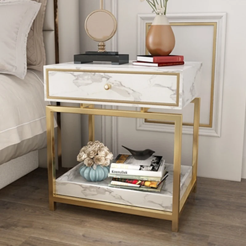 Бесплатная белая черная Современная железная Золотая тумбочка кофейный диван