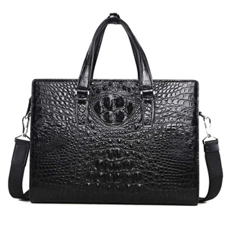 

VVBrown male crocodile men handbag male bag large capacity business leisure male men briefcase male Big bag black