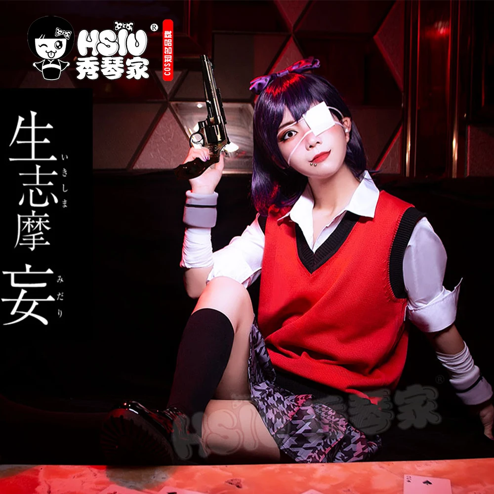 HSIU Runa Yomozuki косплей парик Kakegurui костюм играть парики Хэллоуин костюмы волос