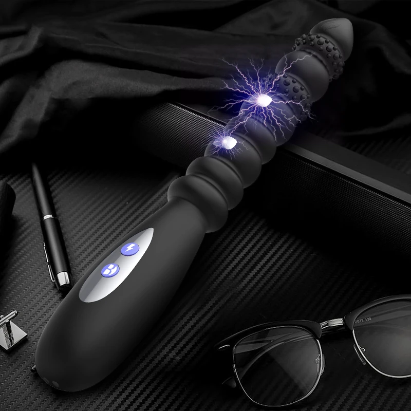 Omysky Safety Электрический шок массажер простаты Анальные шарики Вибратор Анальная