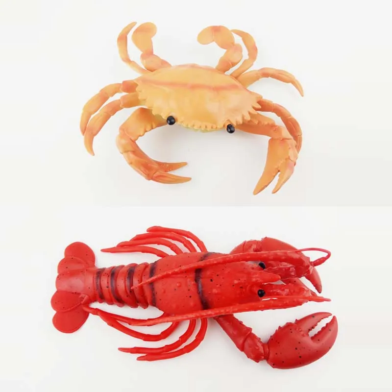 

Simulation Marine Animal Model SOFT Big Lobster Big Crab Hairy Crab Pinch Vocalize Children's Cognitive Water Bathing Toy K63