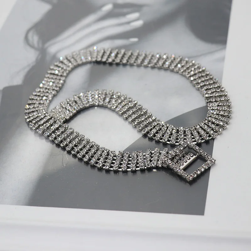 Цепочка Стразы с кристаллами короткое кольцо-чокер для шеи цепочка до ключиц