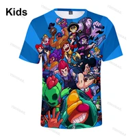 3 to 14 years spike and starkids tshirt shooting game 3d printed shirt boys girls cartoon jacket tops teen clothes
