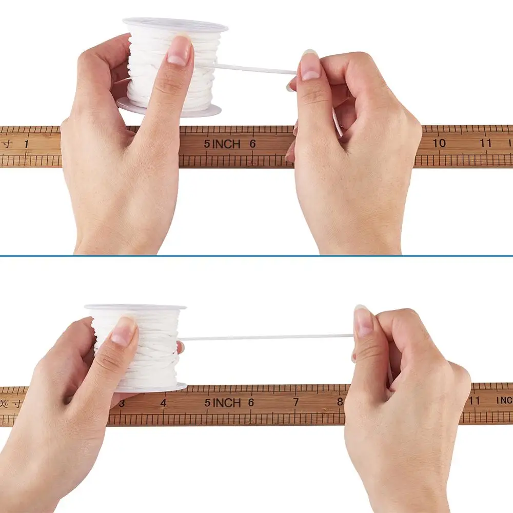 1 Roll 2mm 3mm Nylon Elastic Band for Face Mask Ear Loop Cord For DIY Making Material | Украшения и аксессуары