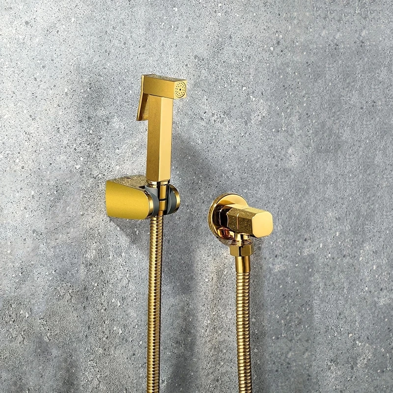 Смеситель для биде смеситель золотой Латунный душа мойки мусульманский Ducha Higienica