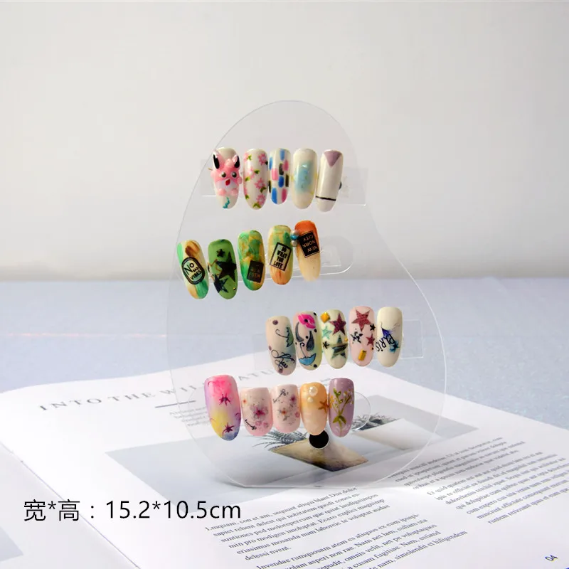 

Nail Art Showing Holder, Clear Acrylic Nail Art Detachable Color Card Display Board Acrylic False Tip Display Stand Rack
