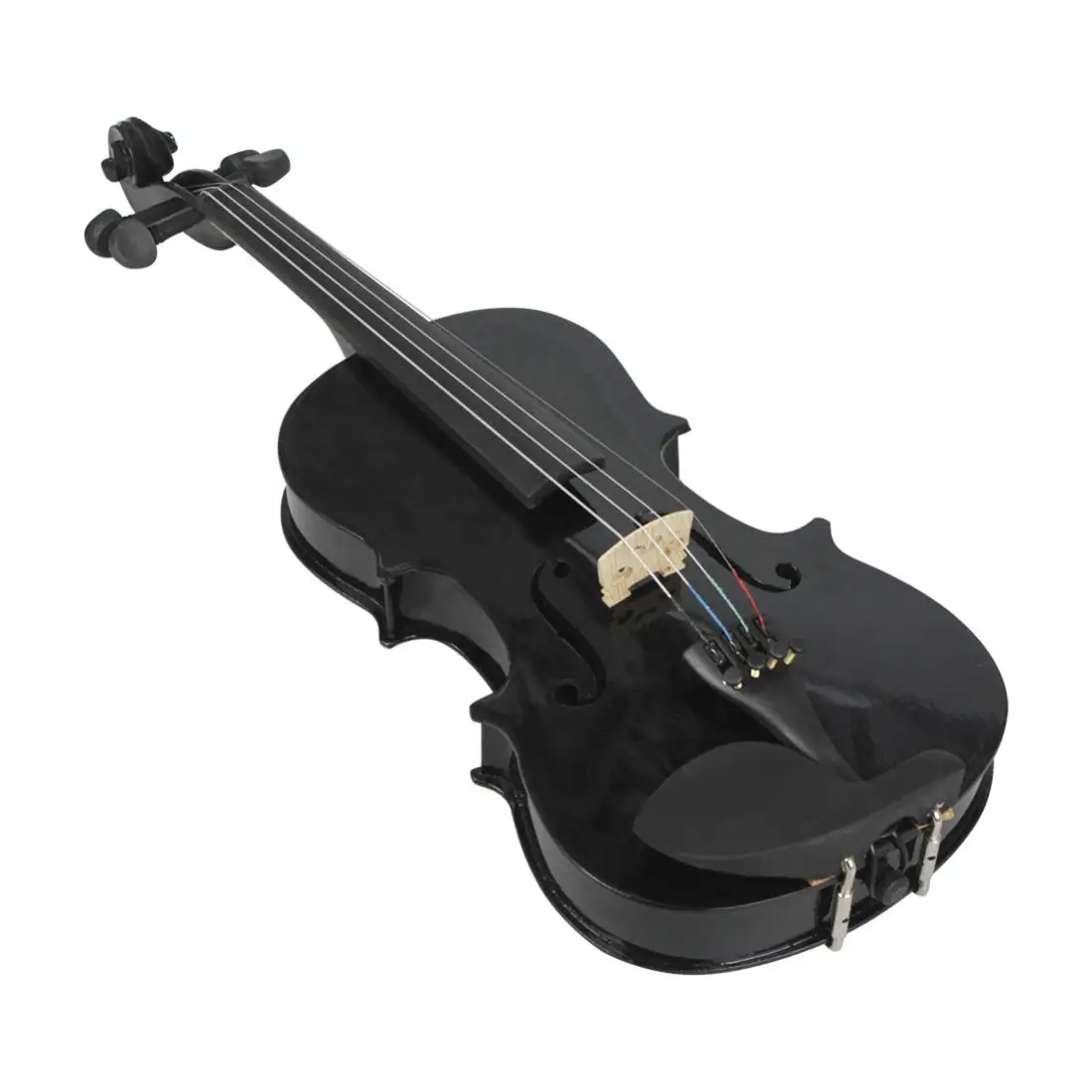 1/8 Black Acoustic Violin Fiddle with Case & Bow & Rosin for Students Kids Beginner