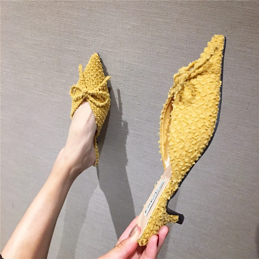 Цимбидиум Брендовая Дизайнерская обувь 2019 Осенняя элегантная бабочка-узел